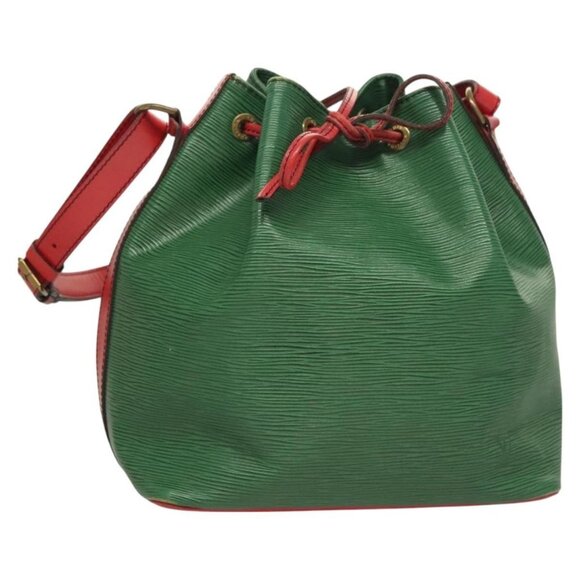LOUIS VUITTON Epi Petit Noe Shoulder Bag Bicolor Green Red LV Auth - Picture 1 of 16